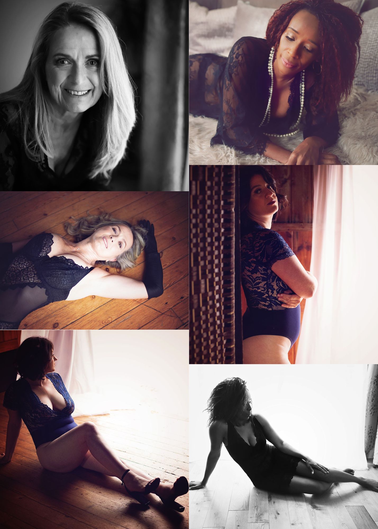 women in her 60s is lying down on her back on the whiite sheet covered with the white sheet too - she is smiling and she looks very confident and beautiful - image done by Ania Chandra Photography Boudoir